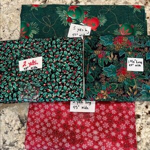 Festive Christmas Fabric Bundle 8 3/4 Yds